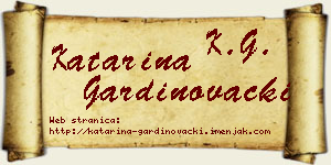 Katarina Gardinovački vizit kartica